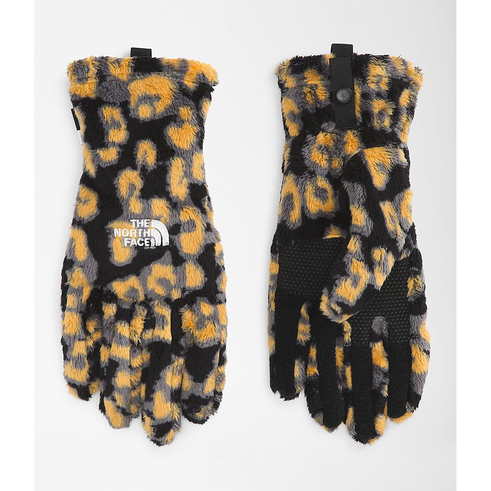 The North Face Gloves Womens Australia - The North Face Osito Etip™ Yellow Leopard (WMB-106243)